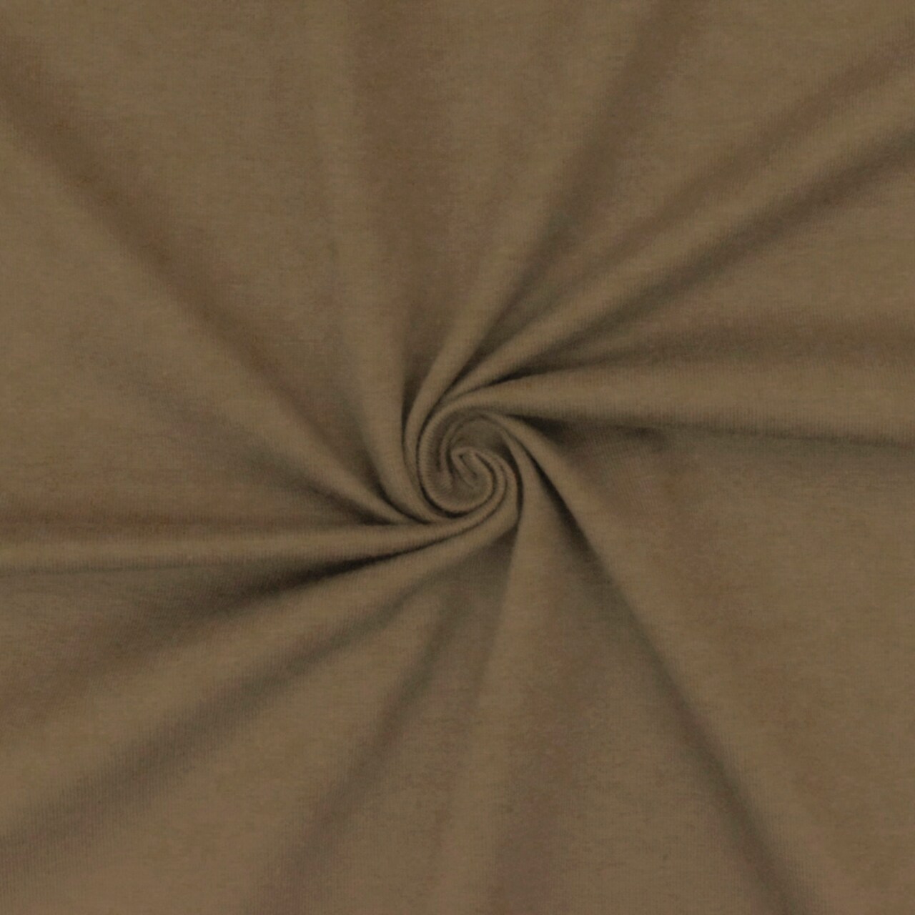 Earthed Brown Solid Stretch Cotton Jersey Knit Fabric By the Yard